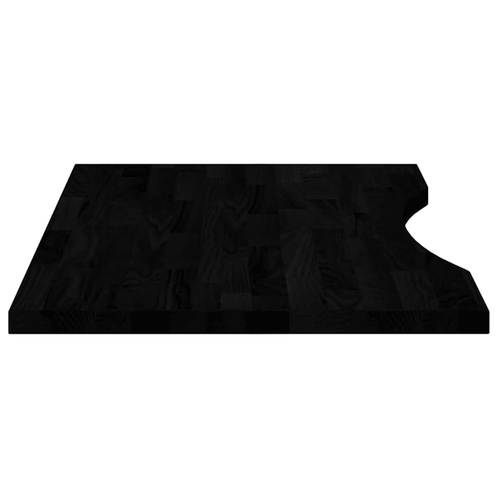 Schreibtischplatte Unbehandelt 80x50x2,5 cm Massivholz Eiche