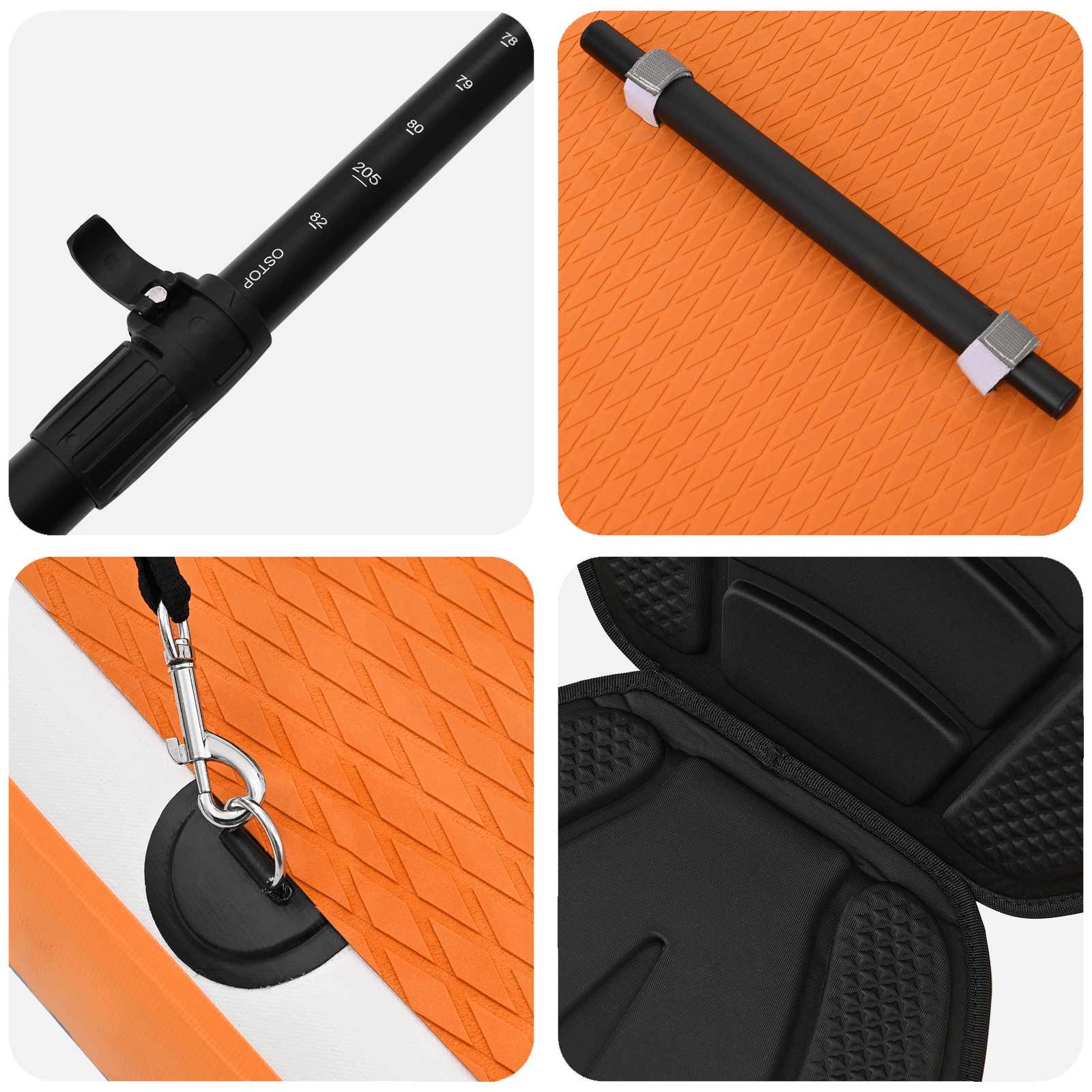 SUP Board mit Sitz 2-in-1 POSEIDON 305 x 76 x 15 cm Grün für