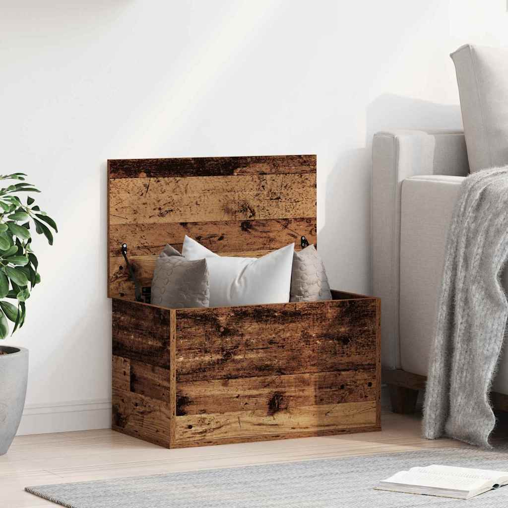 Aufbewahrungstruhe Weiß 84x42x46 cm Holzwerkstoff