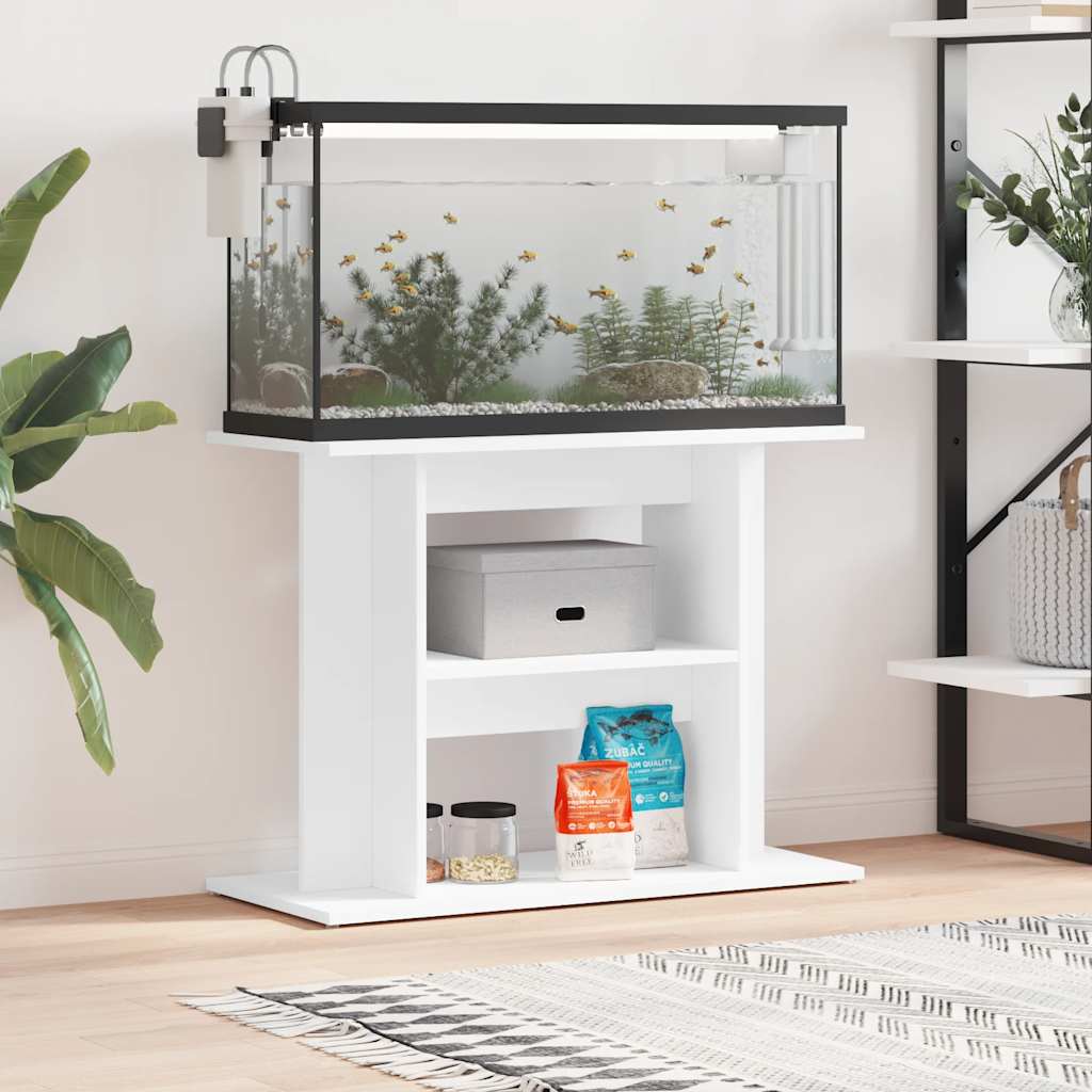 Aquariumständer Weiß 60x30x60 cm Holzwerkstoff