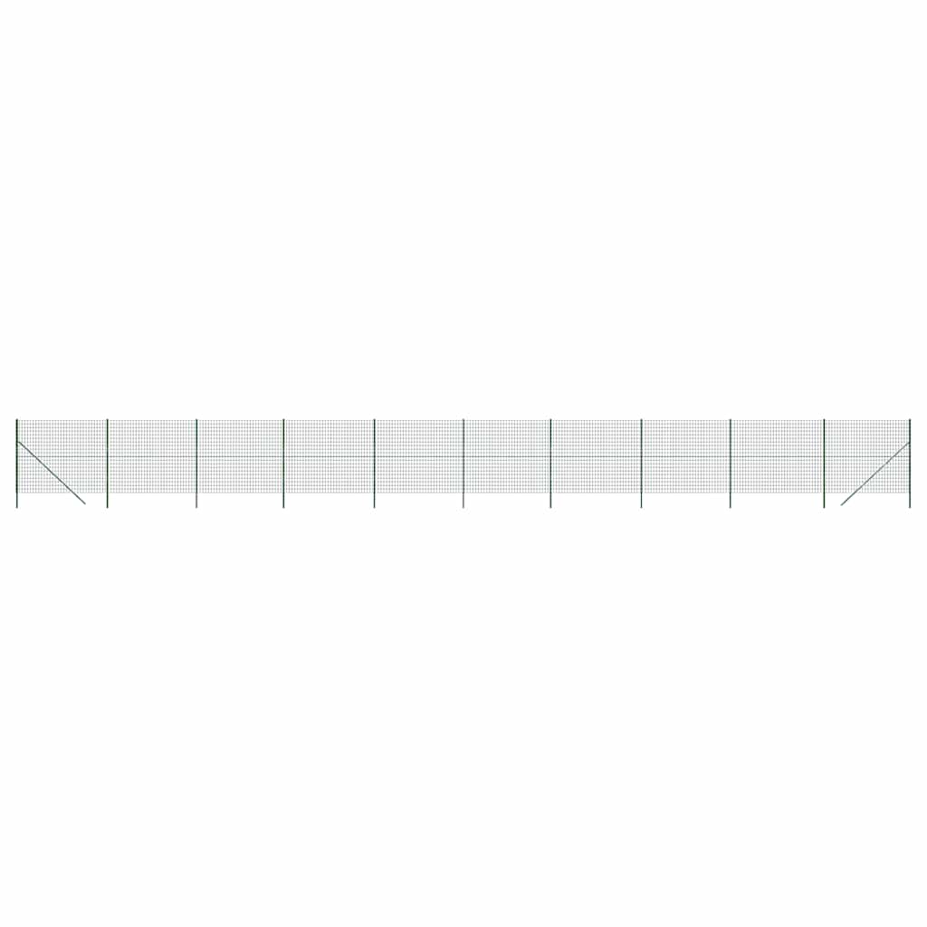 Maschendrahtzaun Grün 2x25 m Verzinkter Stahl