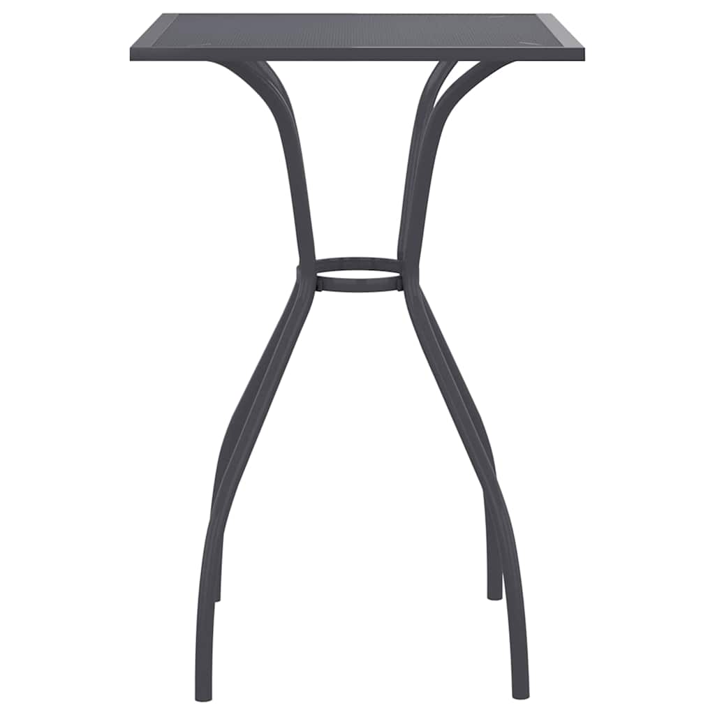 Gartentisch Anthrazit 100x100x72 cm Stahlgitter
