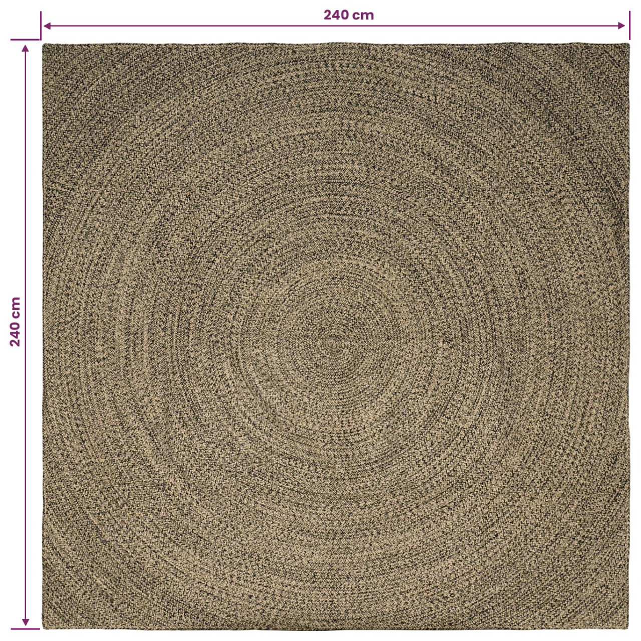 Bereichsteppiche Natürlich und Weiß 60 x 250 cm Jute