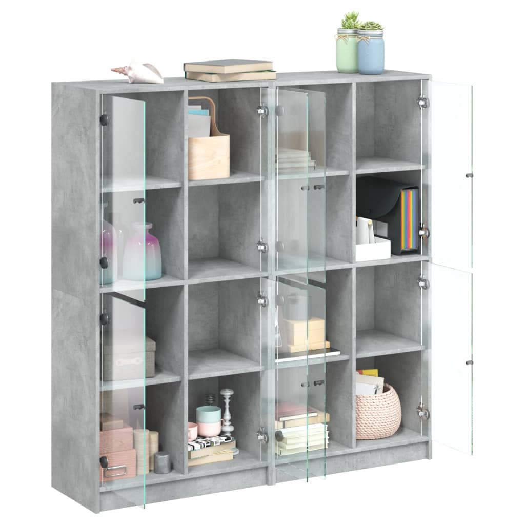 Bücherschrank mit Türen Weiß 136x37x142 cm Holzwerkstoff
