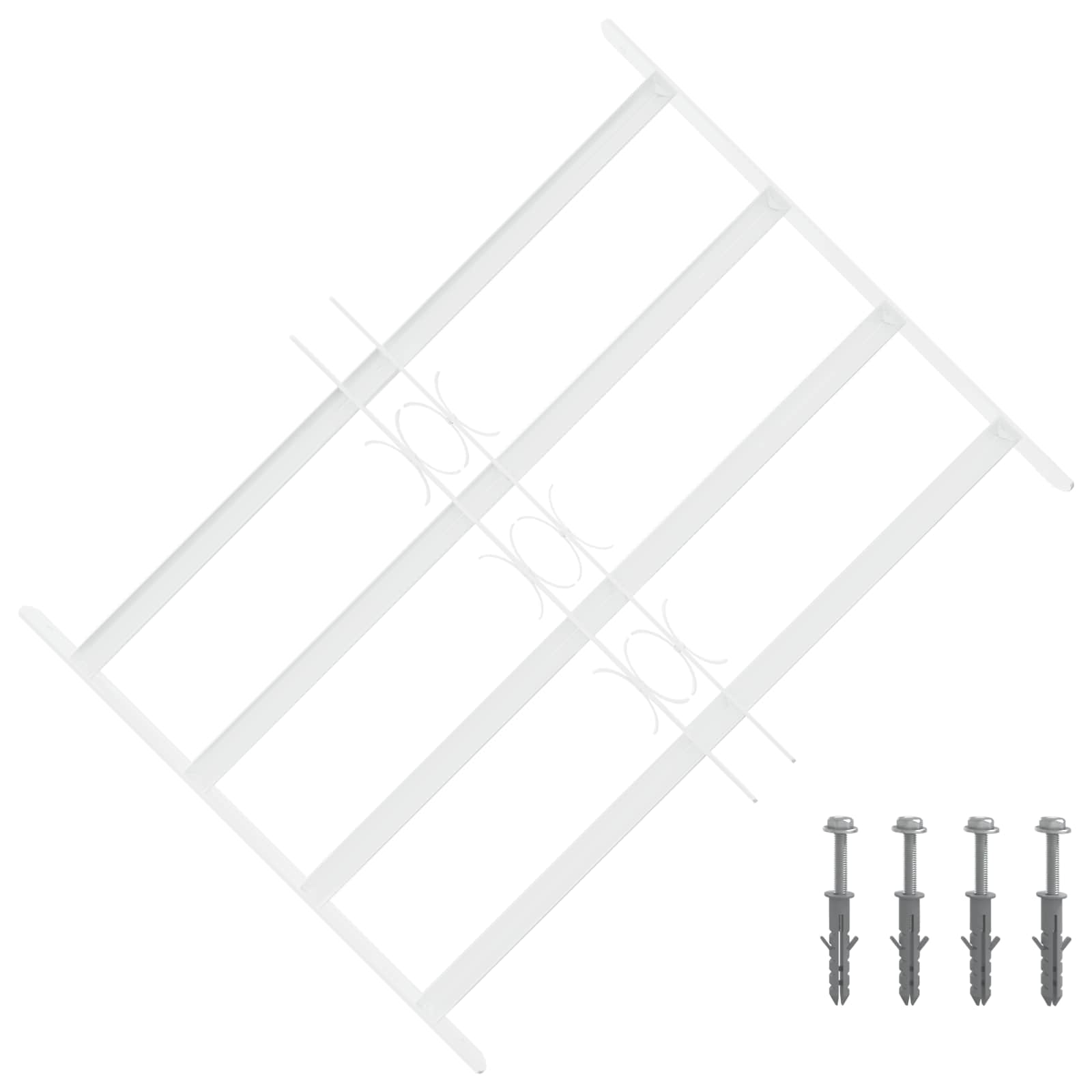 Sicherheitsgitter für Fenster mit 2 Querstangen 43-74 cm