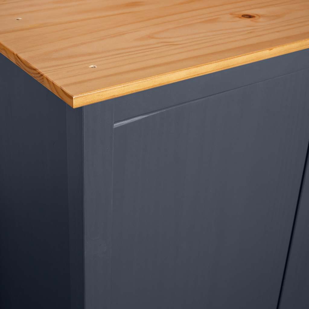 Kleiderschrank mit 2 Türen Hill 89x50x170 cm Massivholz Kiefer