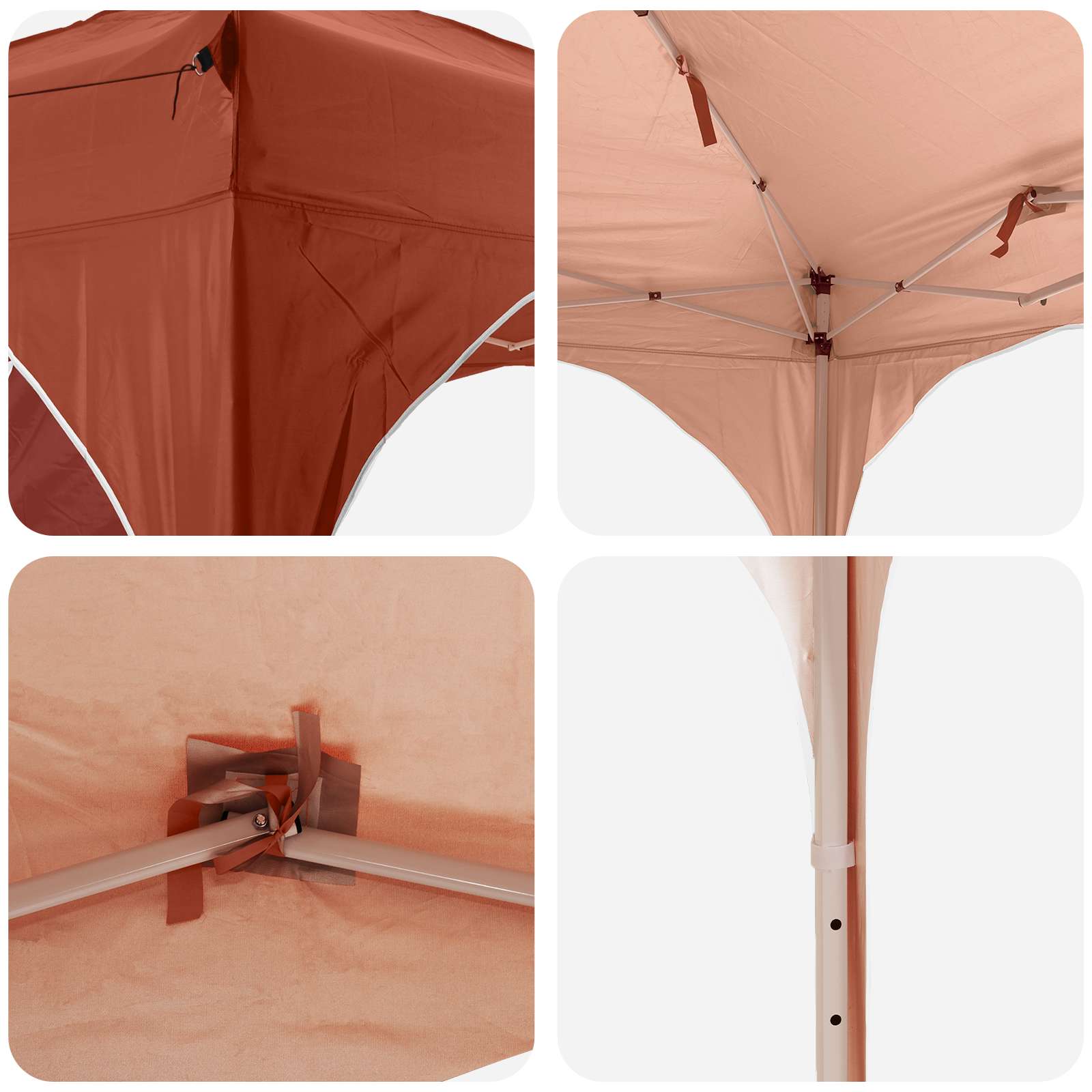 Pop-up Partyzelt 194 x 194 x 245 cm Creme
