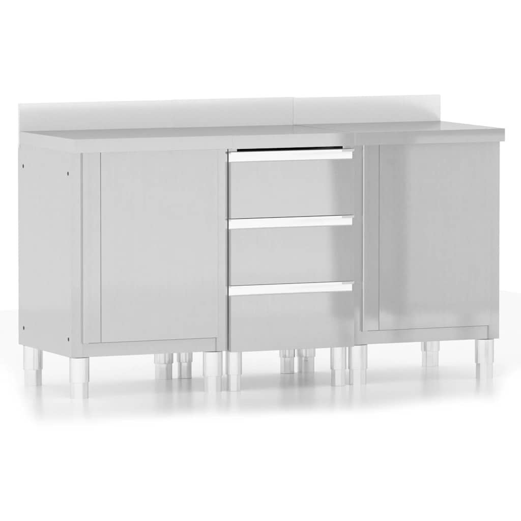 Gewerbe-Küchenschrank mit 2 Schubladen 50x60x96 cm