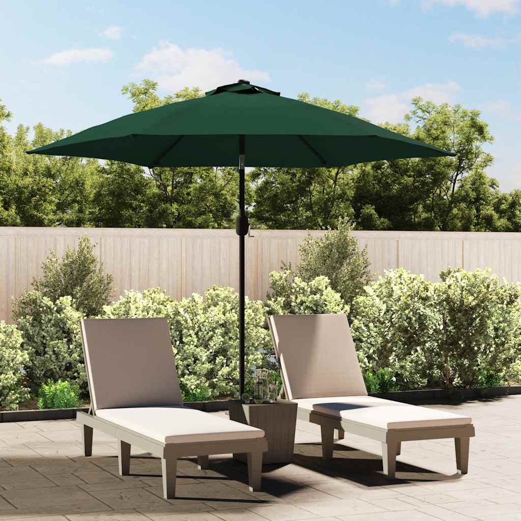 Sonnenschirm mit LED-Beleuchtung Stahl-Mast 300 cm Bordeauxrot