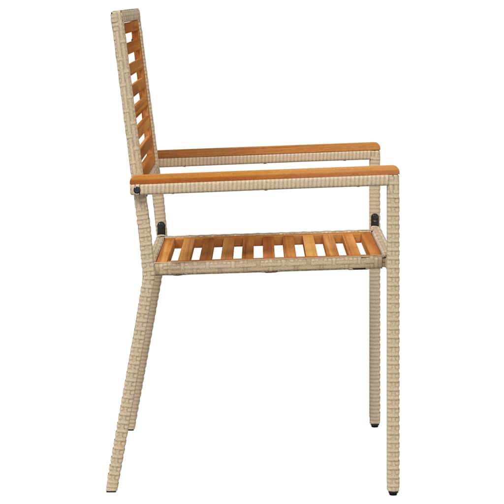 Garten Stapelstühle 4 pcs Braun und Schwarz 54 x 56 x 90 cm