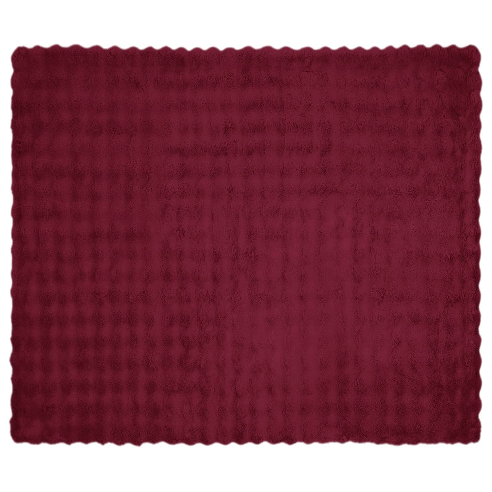 Rutschfeste Decke aus Kunstkaninchenfell Olite Beige Polyester