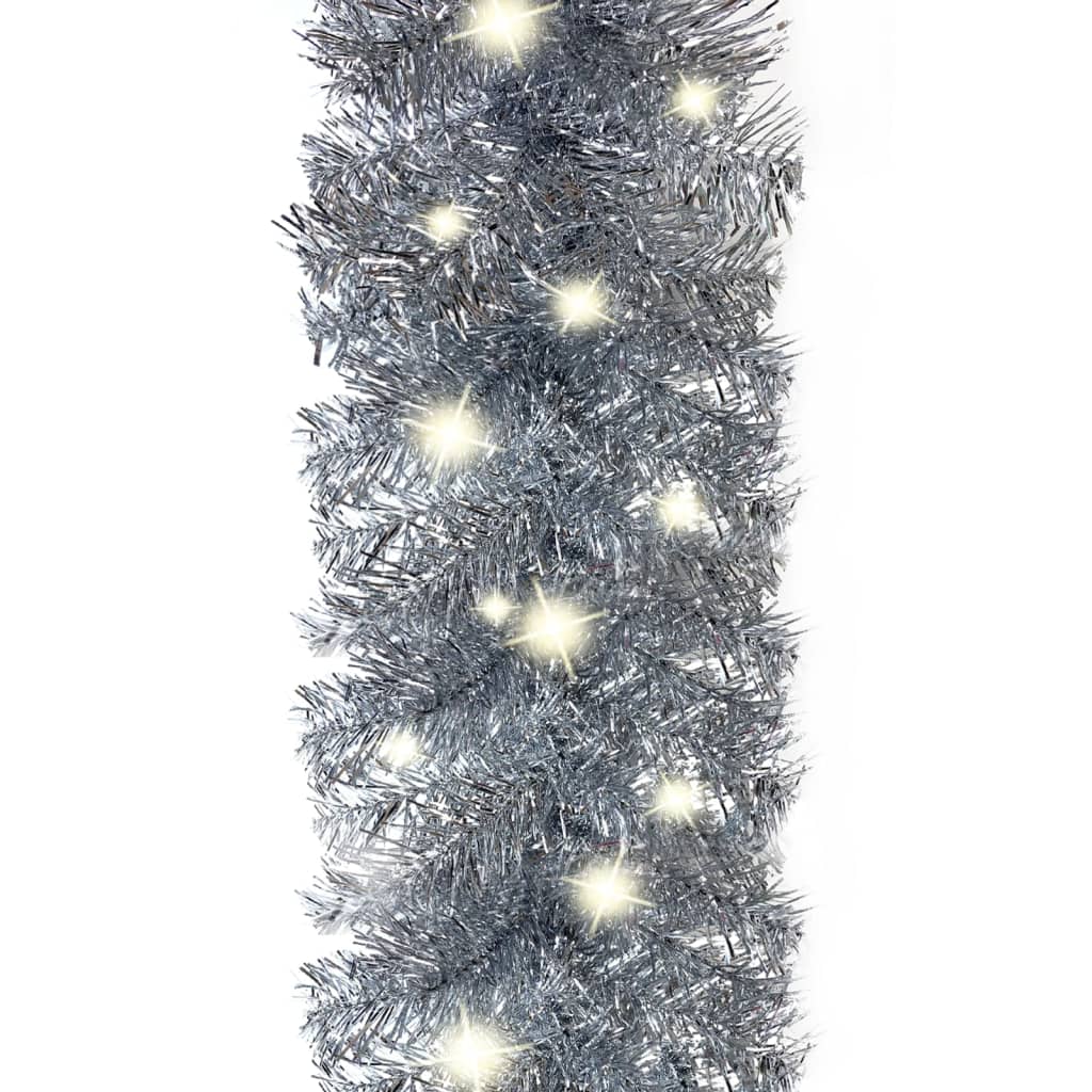 Weihnachtsgirlande mit LED 10 m Schwarz