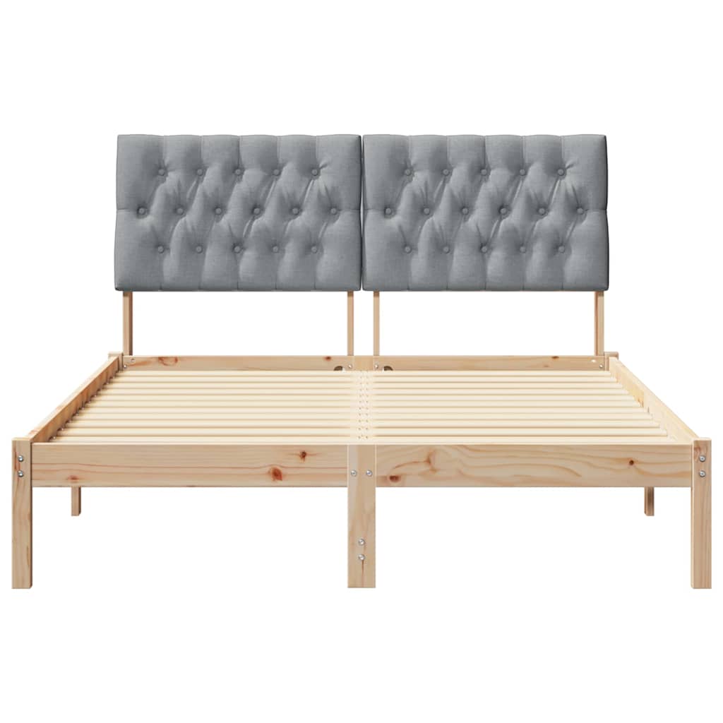 Bettgestell mit gepolstertem Kopfteil Braun 200 x 200 cm