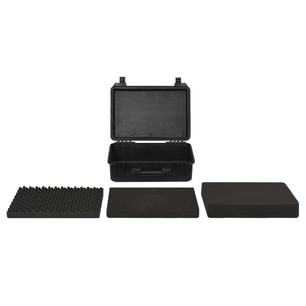 Koffer für Flugreise Tragbar Schwarz 46,5x21,5x17,5 cm PP
