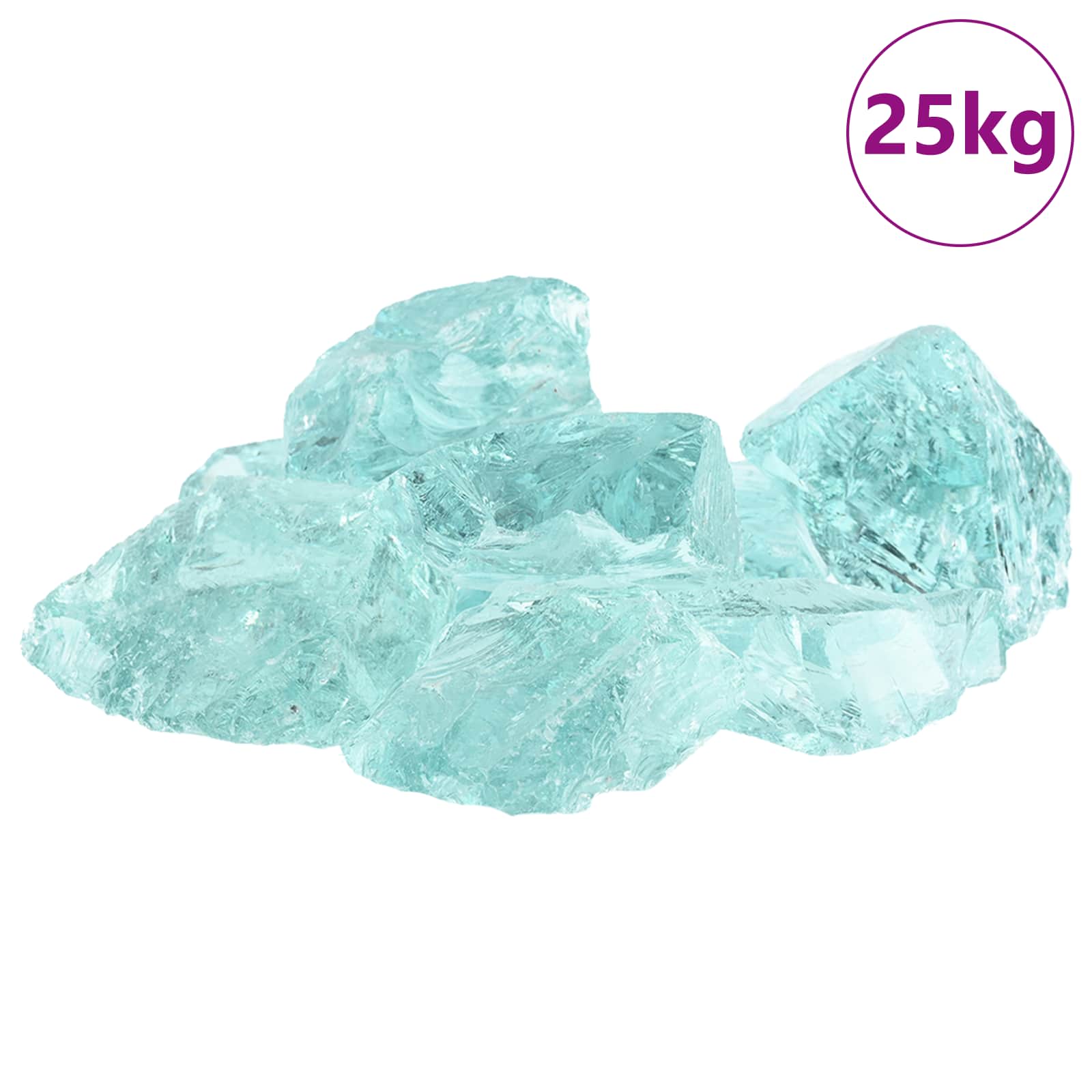 Gabionensteine aus Glas Grün 60-120 mm 25 kg