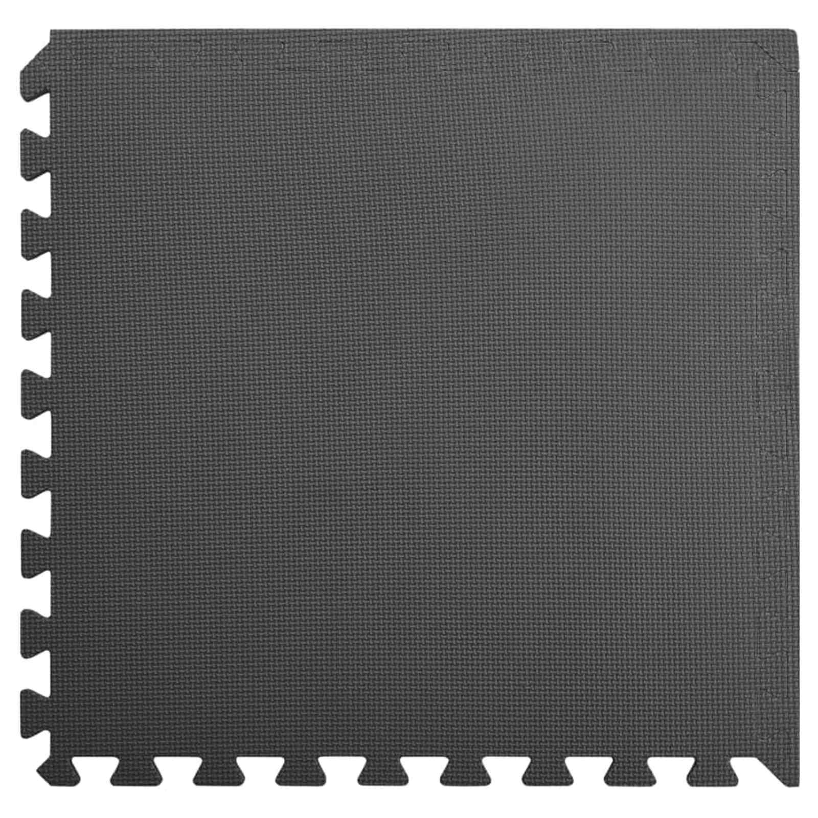 Pool Bodenteppich 6 pcs Schwarz 2,16 ㎡ EVA-Schaum