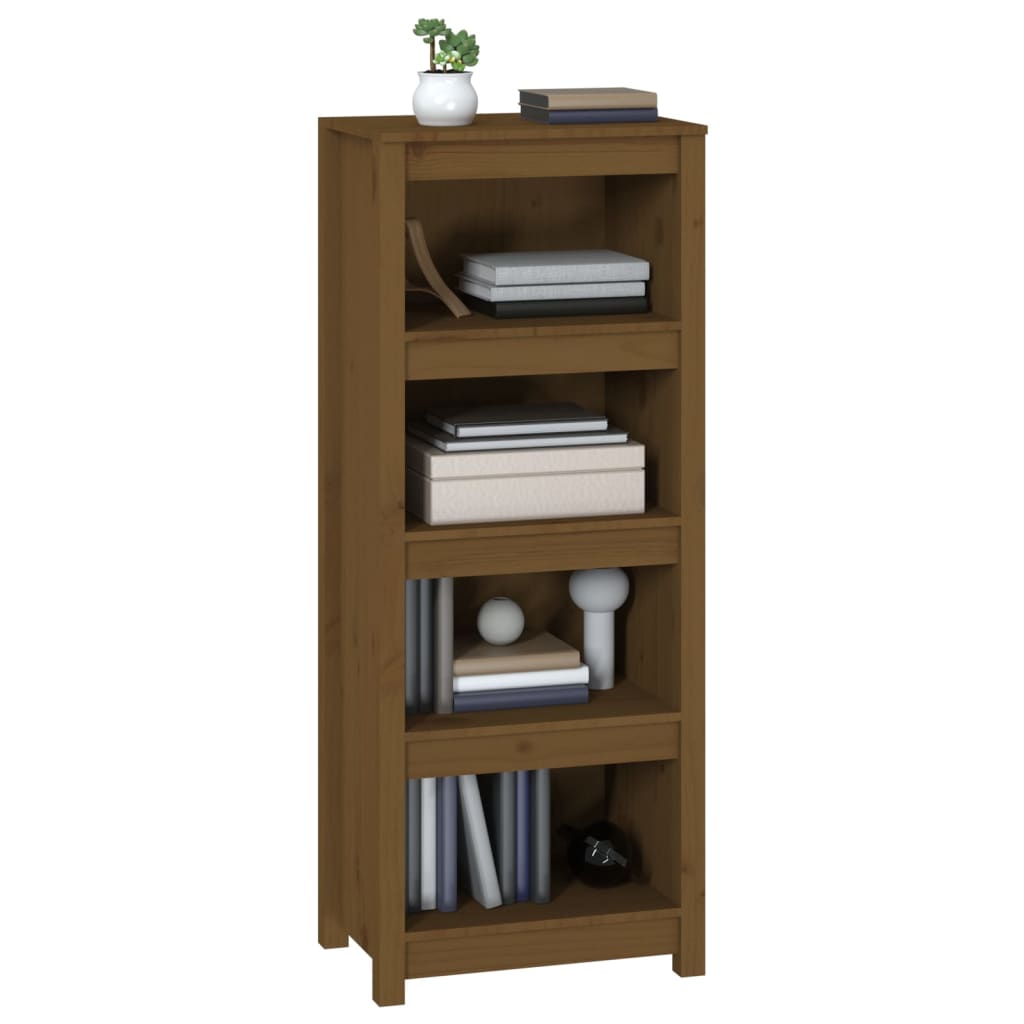 Bücherregal Grau 80x35x68 cm Massivholz Kiefer