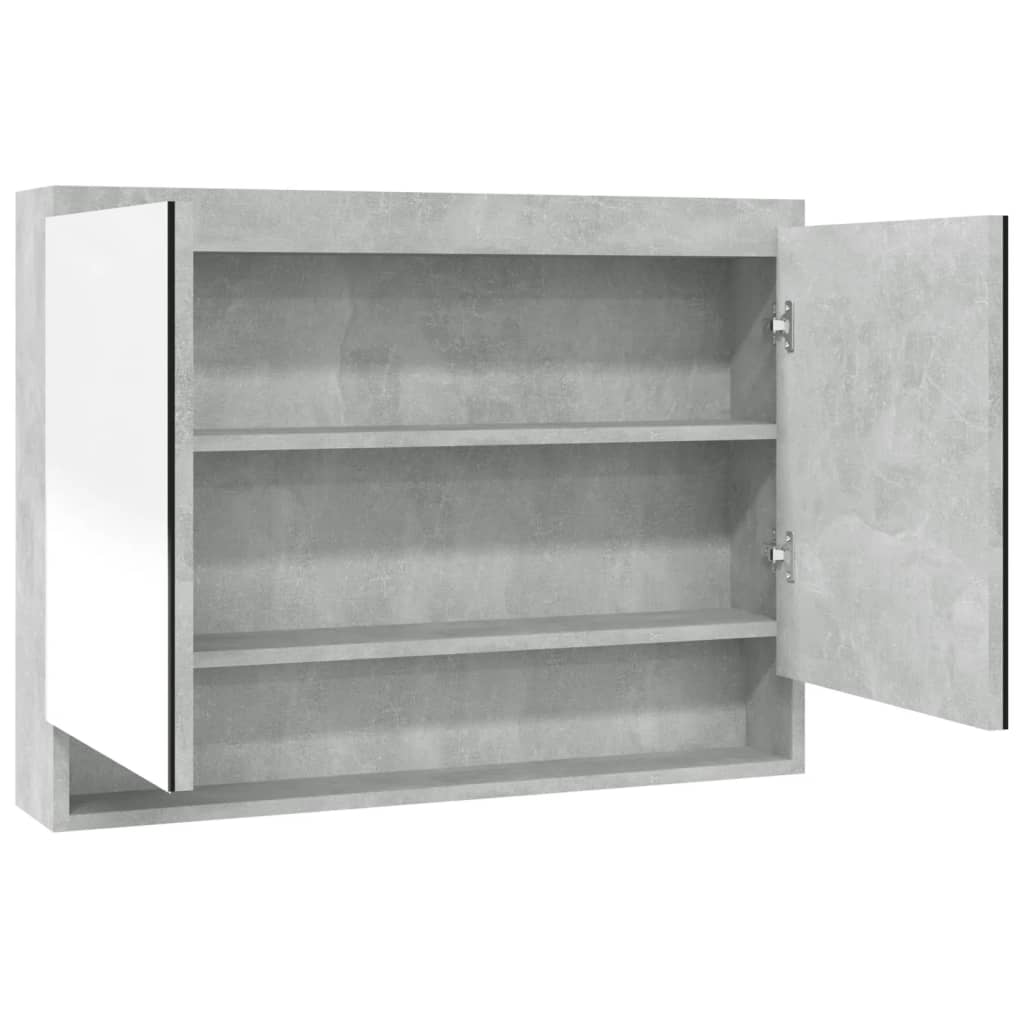 Spiegelschrank fürs Bad 80x15x60 cm Glänzend Schwarz
