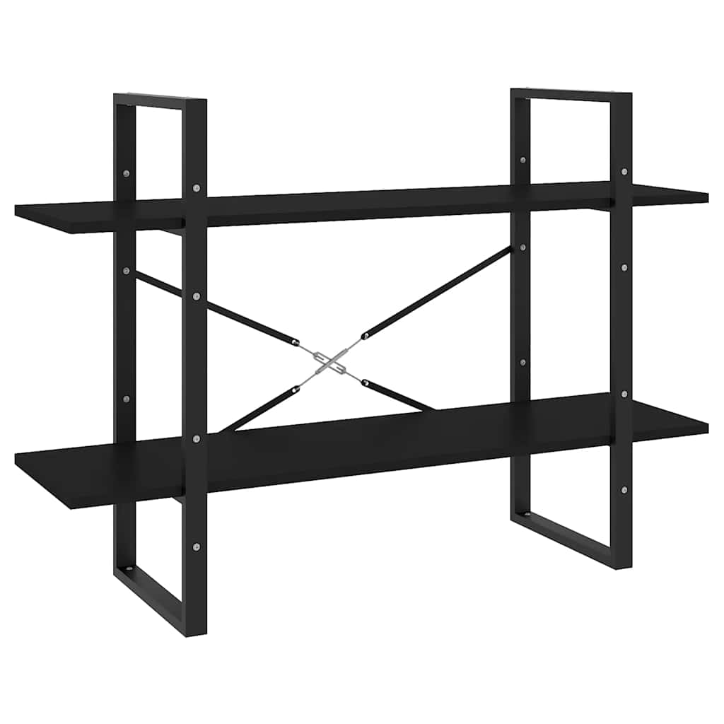 Bücherregal 2 Fächer Weiß 100x30x70 cm Holzwerkstoff
