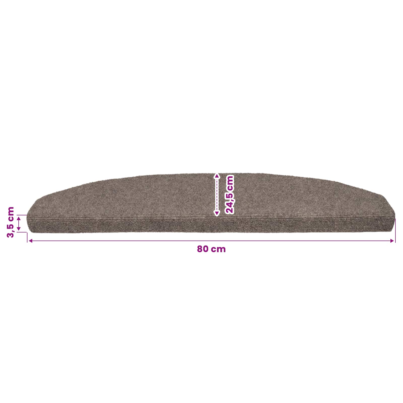 Selbstklebende Treppenschoner 15 pcs Beige 80 x 24,5 x 3,5 cm