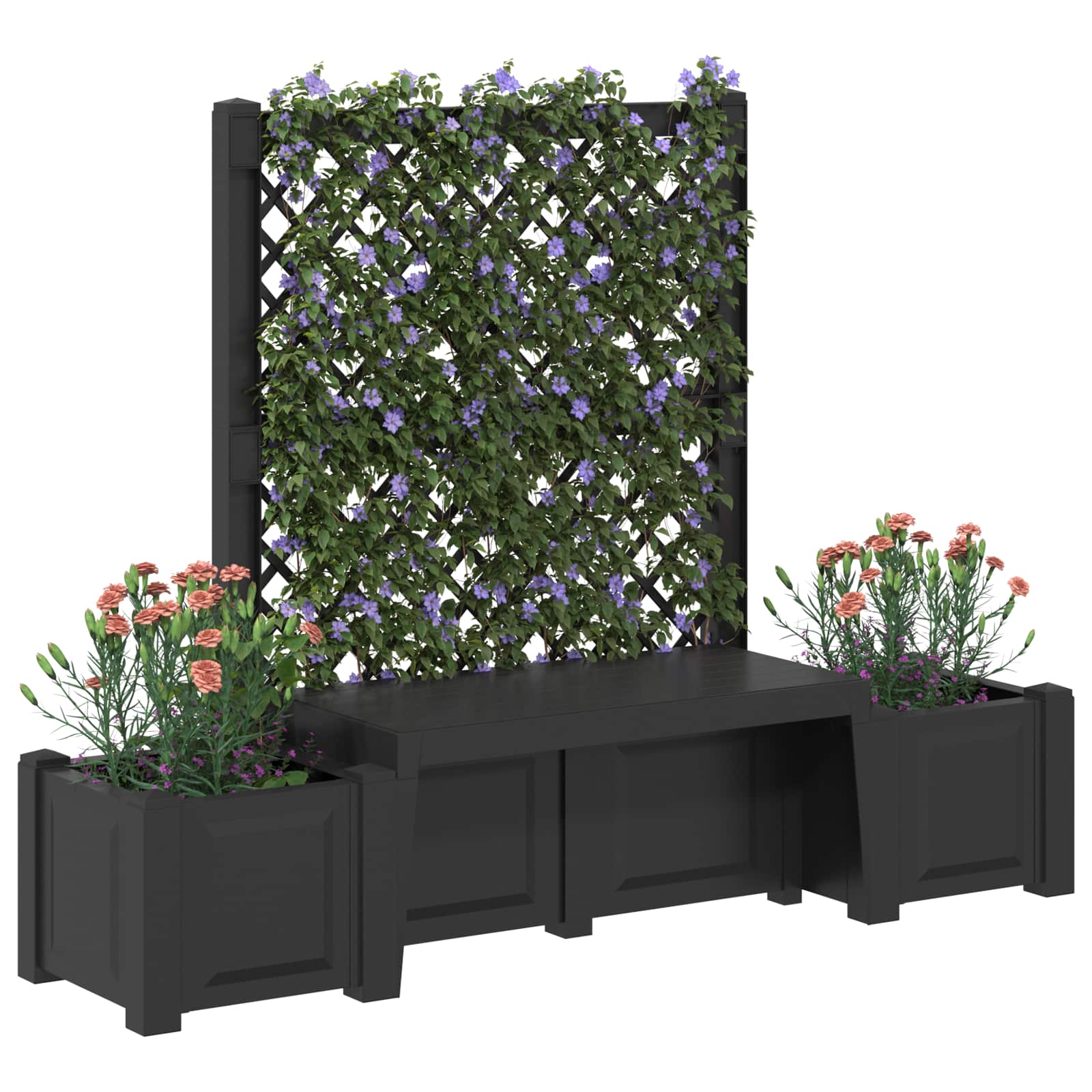 Gartenbank Kopenhagen Weiß 173 x 49 x 135,5 cm PP