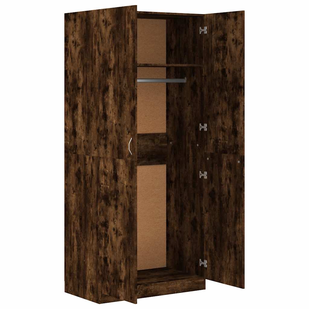 Kleiderschrank Weiß 90x52x200 cm Holzwerkstoff