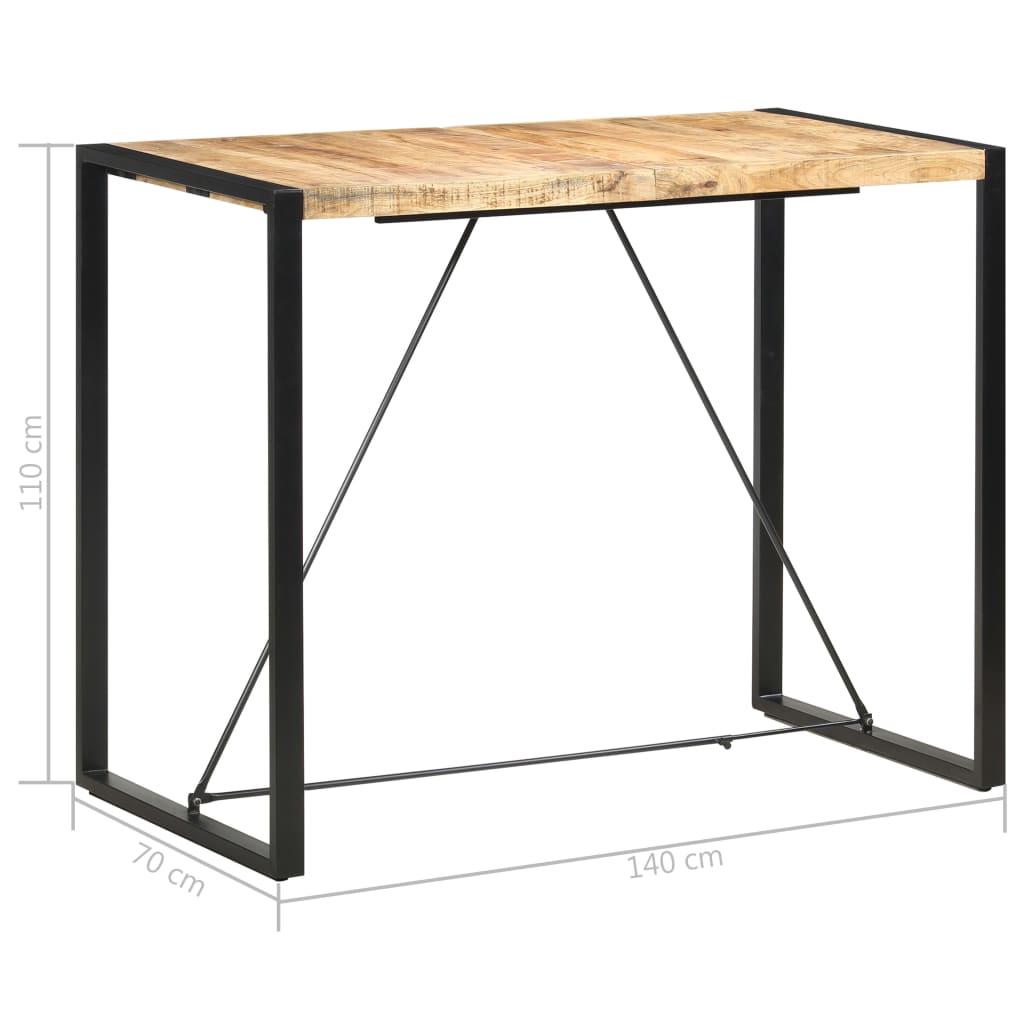 Bartisch 110 x 60 x 110 cm Massivholz Mango