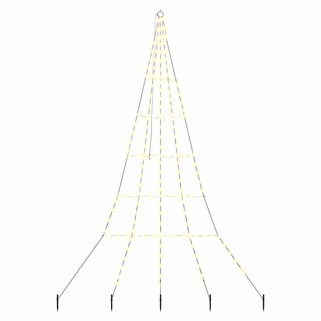 LED Weihnachtsbaum mit Erdspießen Warmes Weiß 182 cm Metall