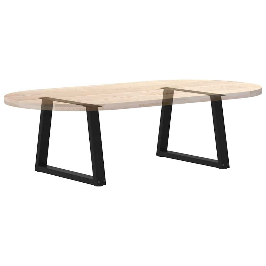 Couchtischbeine V-Form 2 Stück Schwarz 30x(30-31,3) cm Stahl