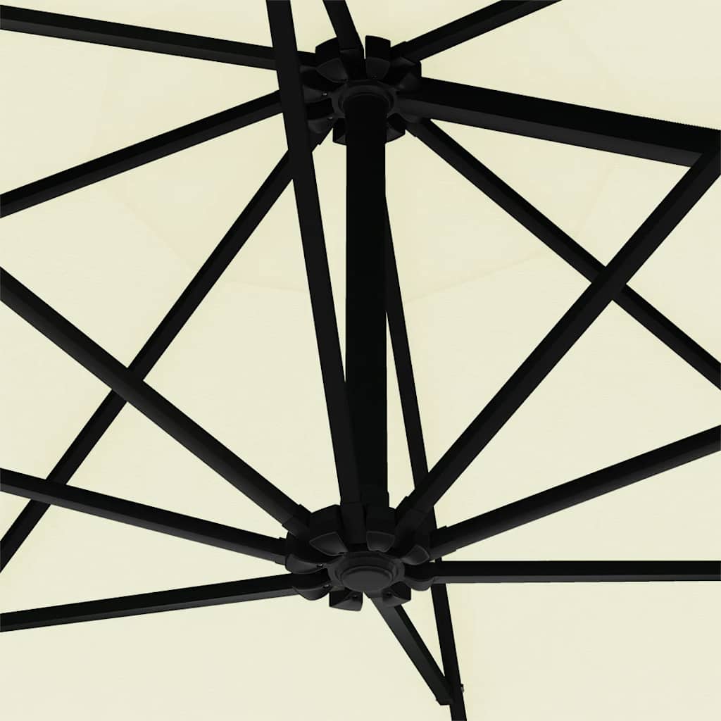 Sonnenschirm zur Wandmontage mit LEDs 300 cm Grün