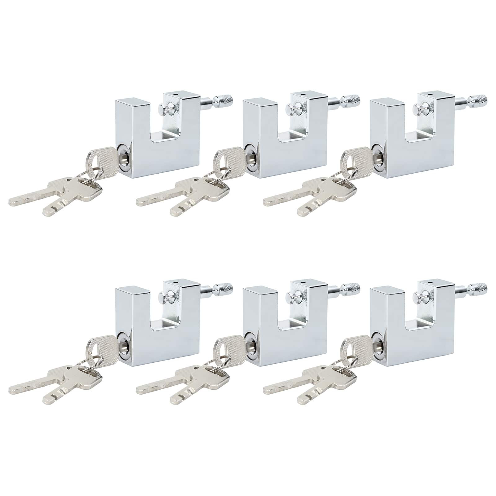 Vorhängeschloss 2 pcs Silber Stahl