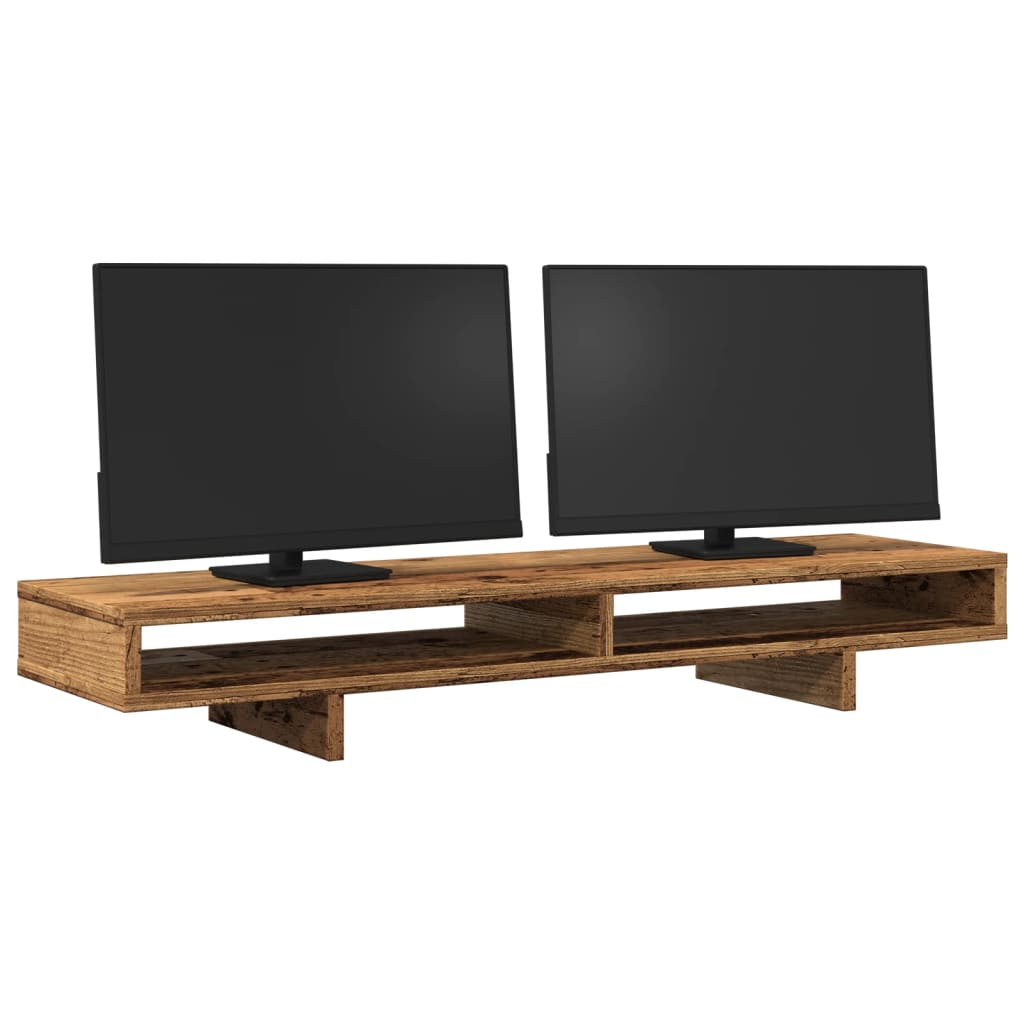 Monitor Halterung Schwarz 100 x 27 x 15 cm Holzwerkstoff