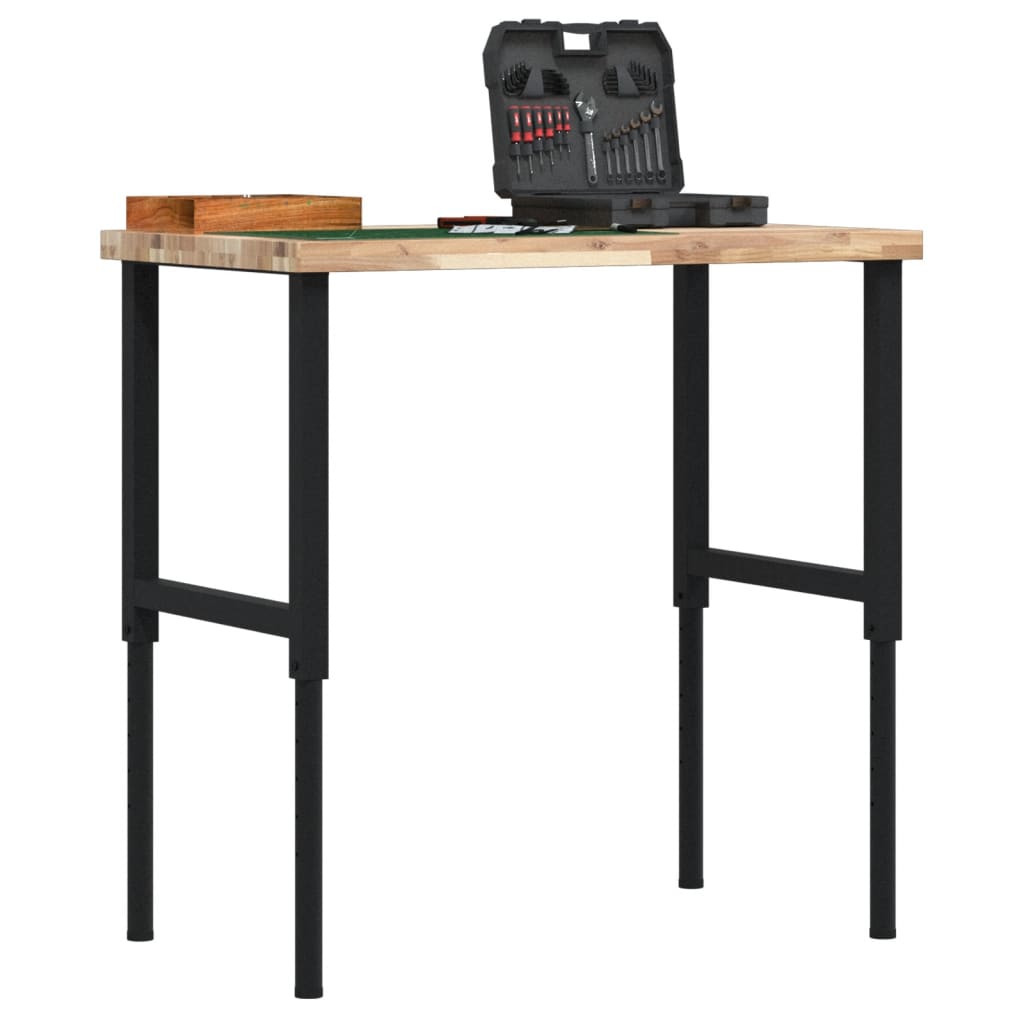 Werkbank 80x60x(73-99,5) cm Massivholz Akazie Rechteckig