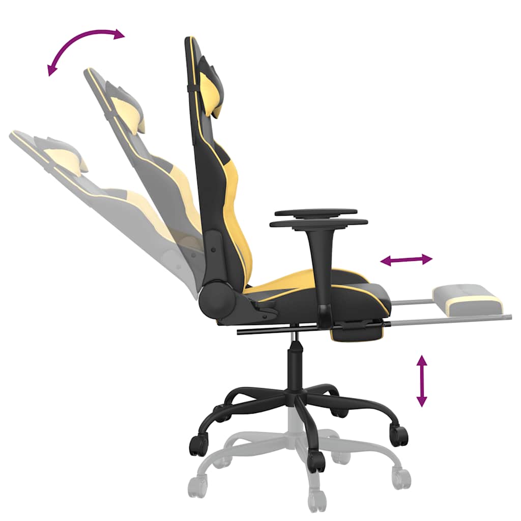 Gaming-Stuhl mit Massagefunktion Schwarz und Rot Kunstleder