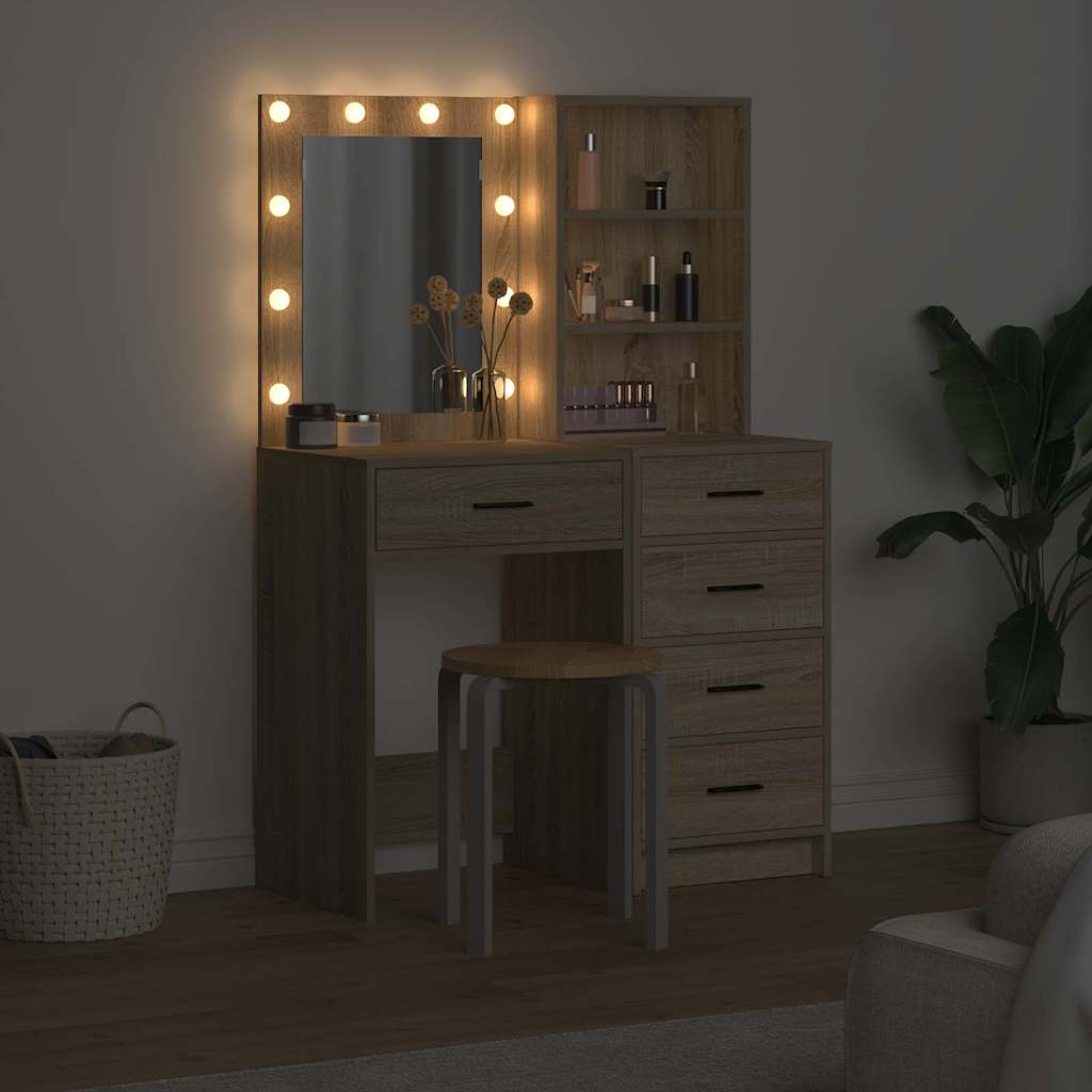 Schminktisch 2 pcs Weiß 50 x 41 x 135 cm Holzwerkstoff
