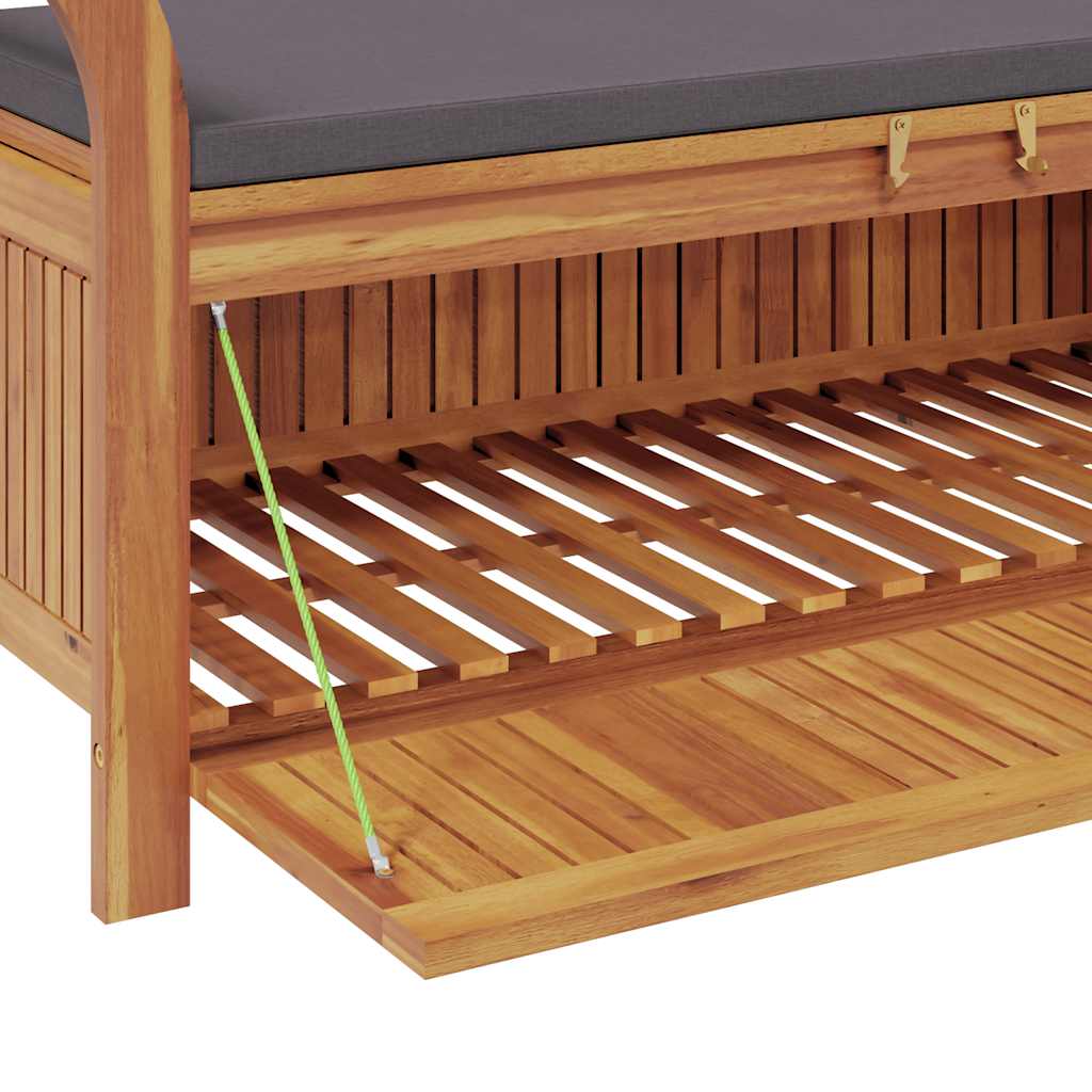 Garten-Truhenbank mit Kissen 91 cm Massivholz Akazie