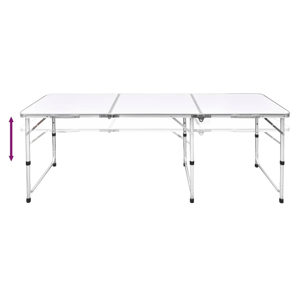Campingtisch Klappbar Höhenverstellbar Aluminium 120x60 cm