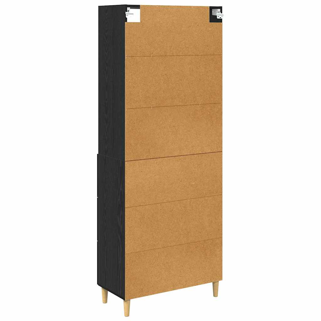 Highboard Altholz 69,5 x 32,5 x 180 cm Holzwerkstoff