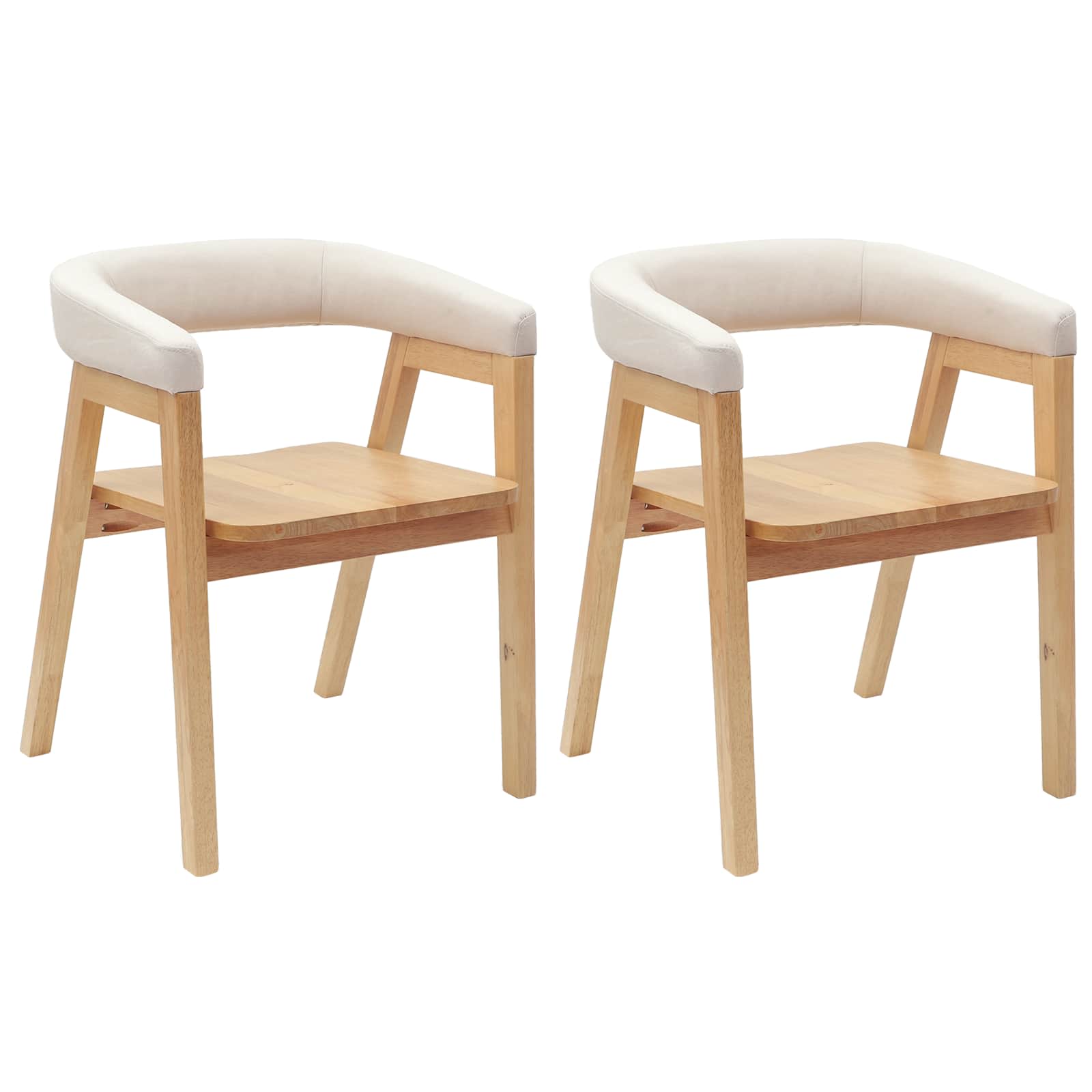 Esszimmerstühle 2 pcs Hellbraun 54 x 57 x 73 cm