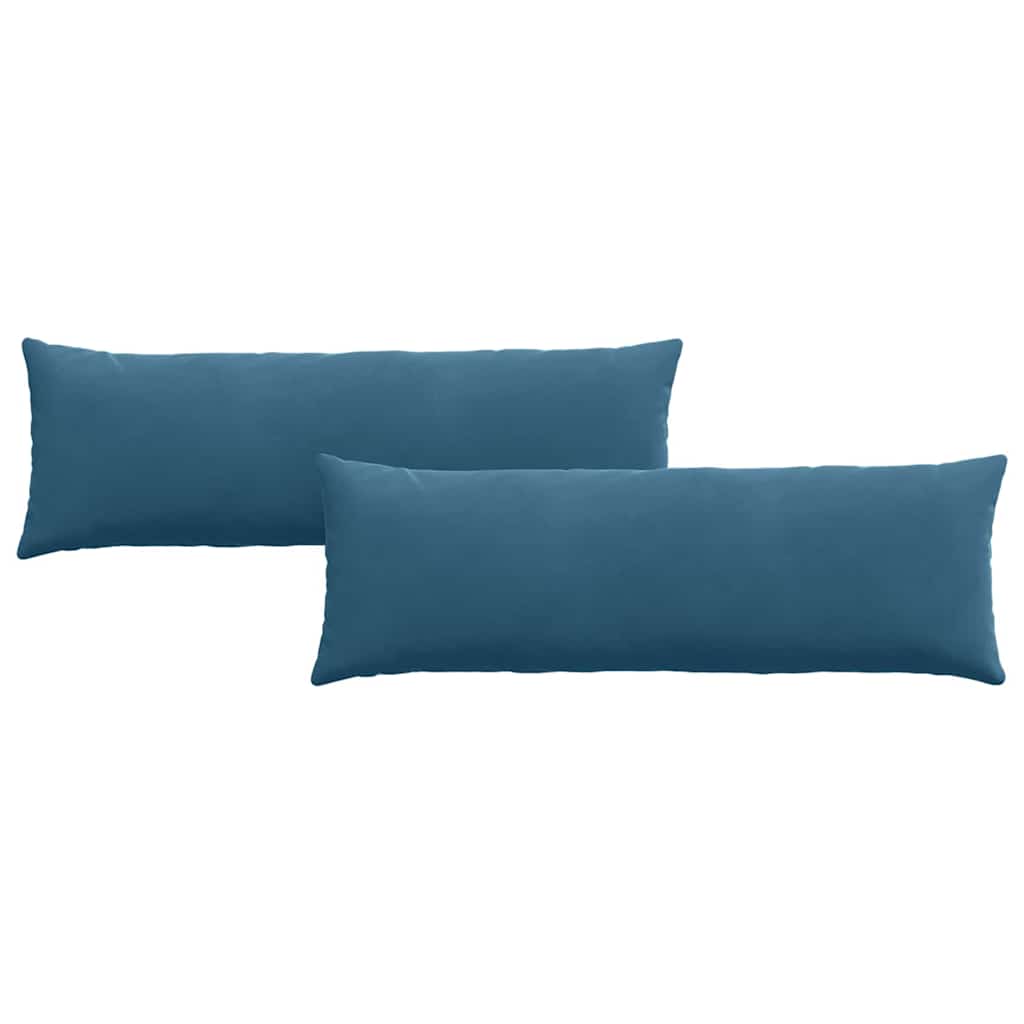 Sofakissen 2 Stück Blau 50 x 30 cm Cordstoff