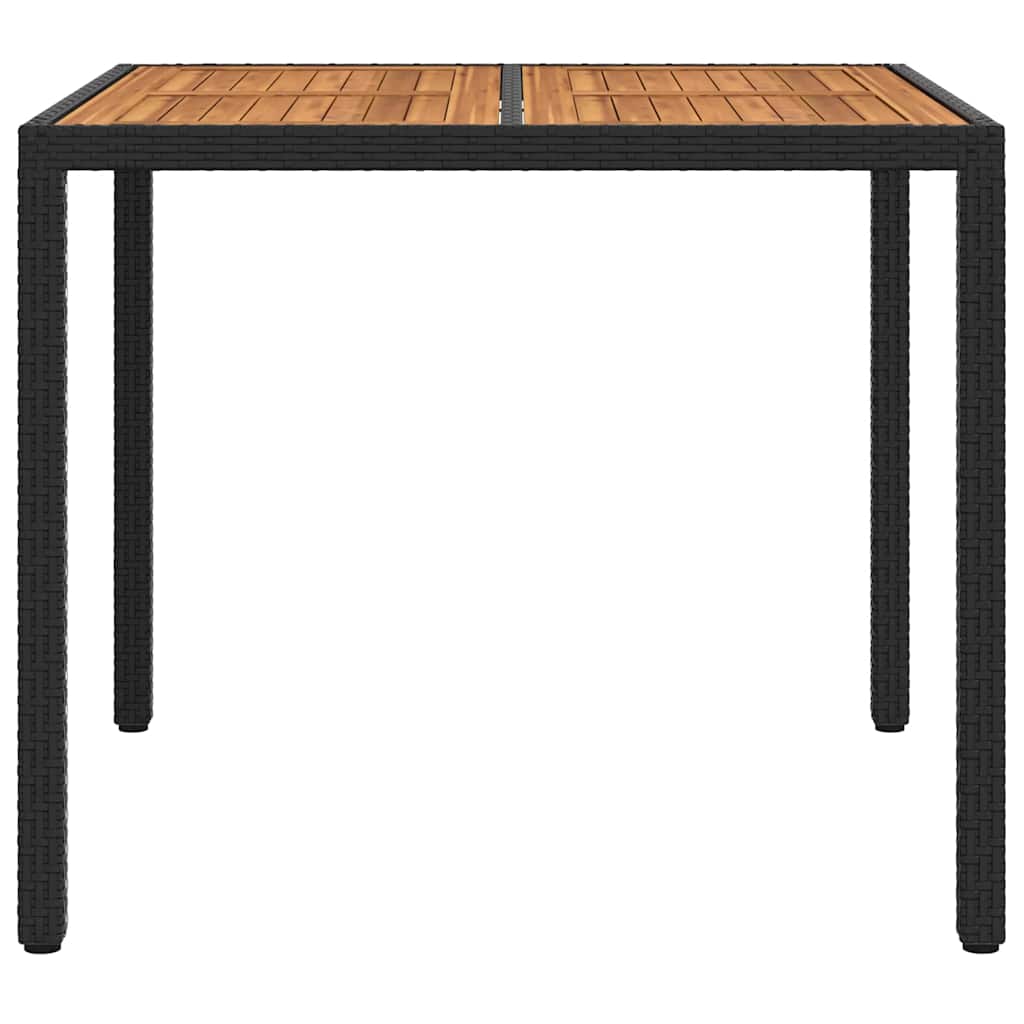 Gartentisch 150x90x75 cm Hartglas und Poly Rattan Grau