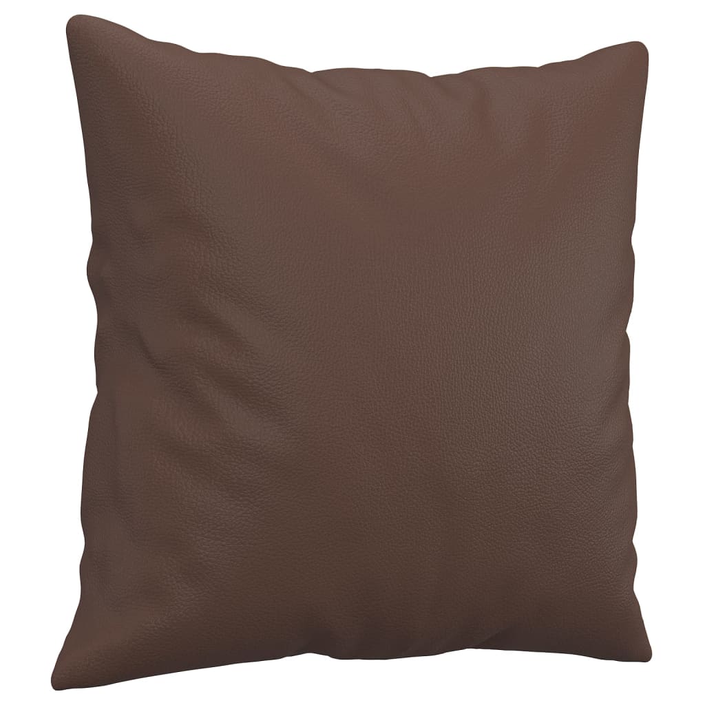 Zierkissen 2 Stk. Schwarz 40x40 cm Kunstleder