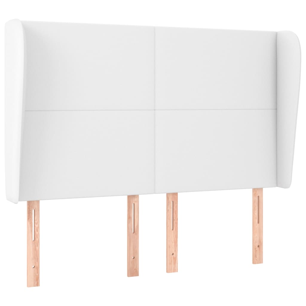 Kopfteil mit Ohren Creme 83x23x78/88 cm Kunstleder
