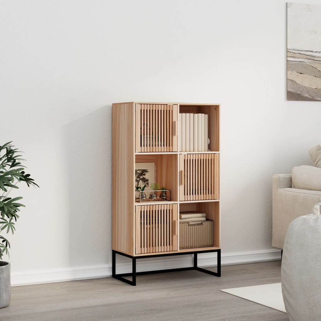 Highboard Weiß 70x35x125 cm Holzwerkstoff