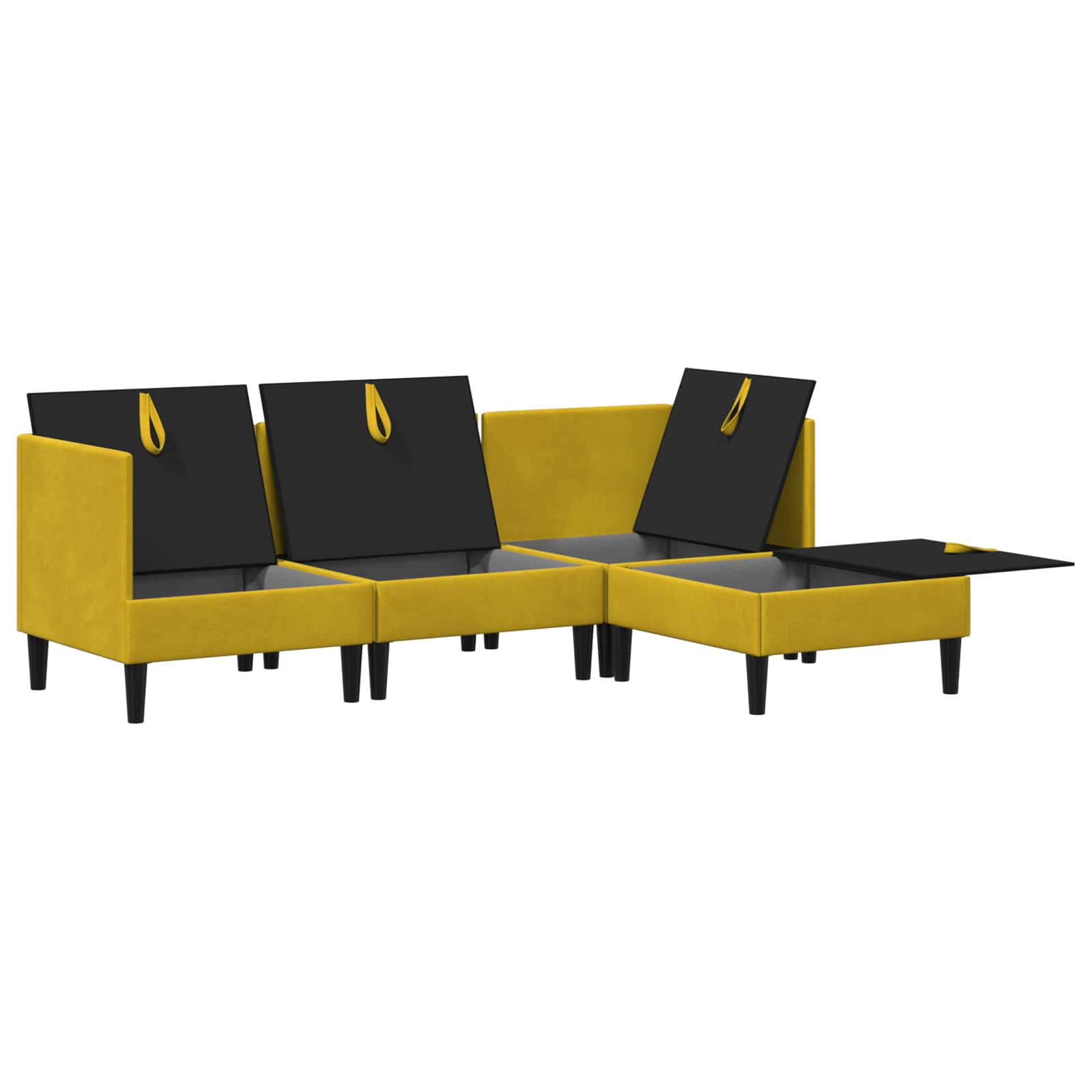 Wohnzimmergarnitur mit Kissen mit Speicher 3 pcs Hellgrau Samt