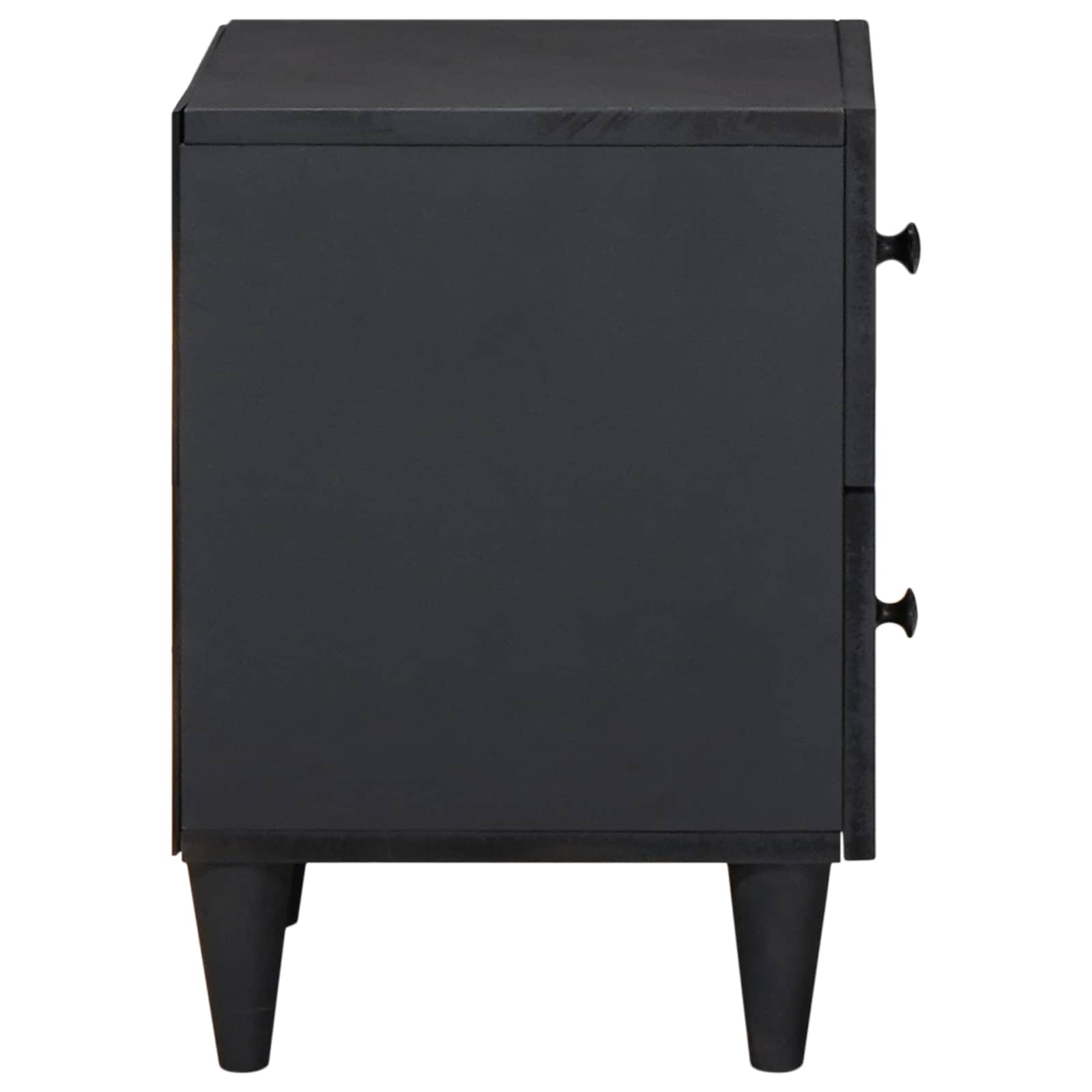 Nachttisch Braun 40 x 33,5 x 46 cm Massivholz Mango