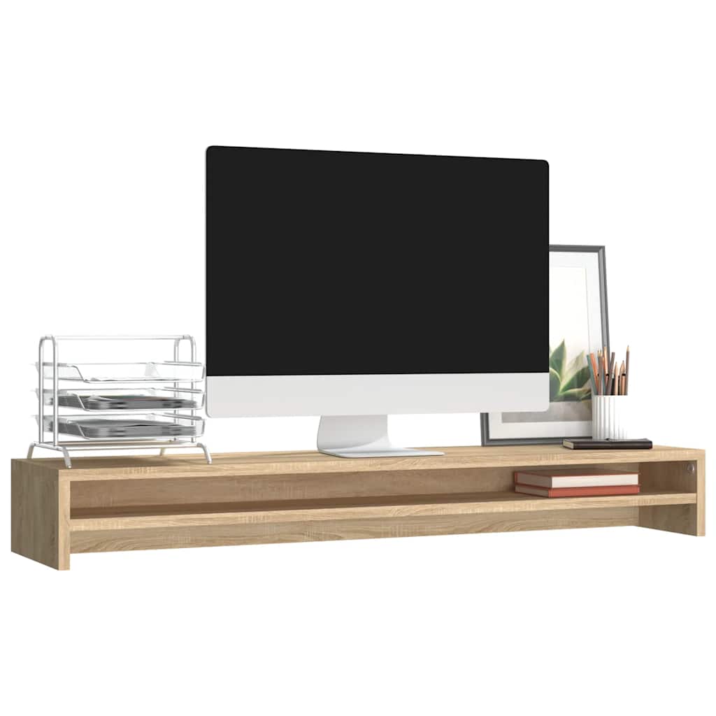 Monitorständer Weiß 100x24x13 cm Holzwerkstoff
