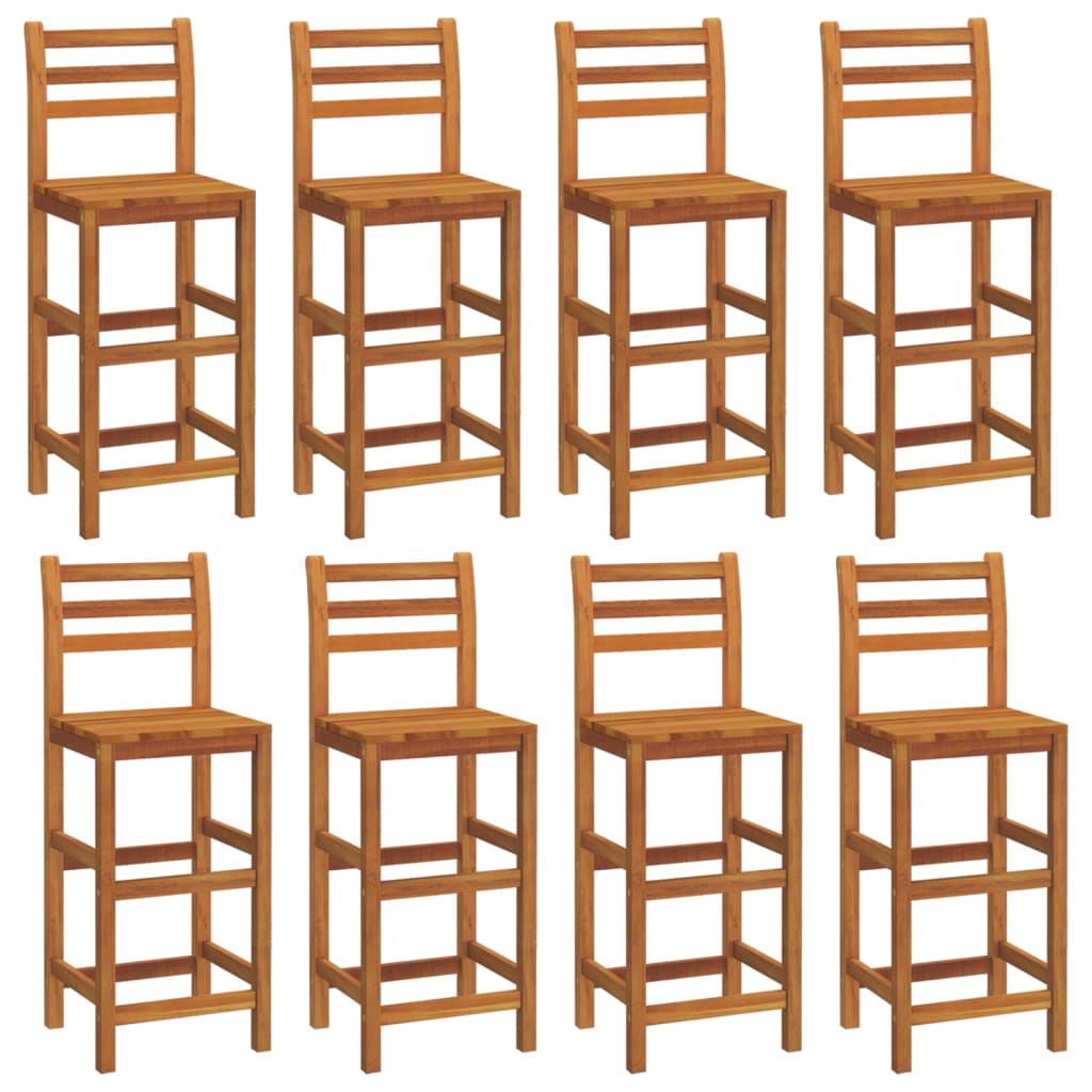 Barhocker 4 Stk. Massivholz Akazie