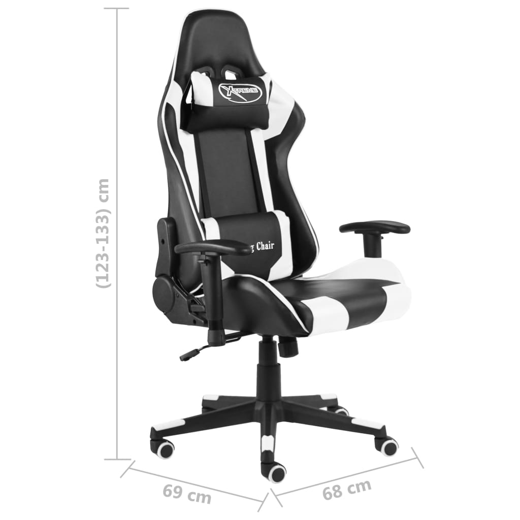 Gaming-Stuhl Drehbar Blau PVC