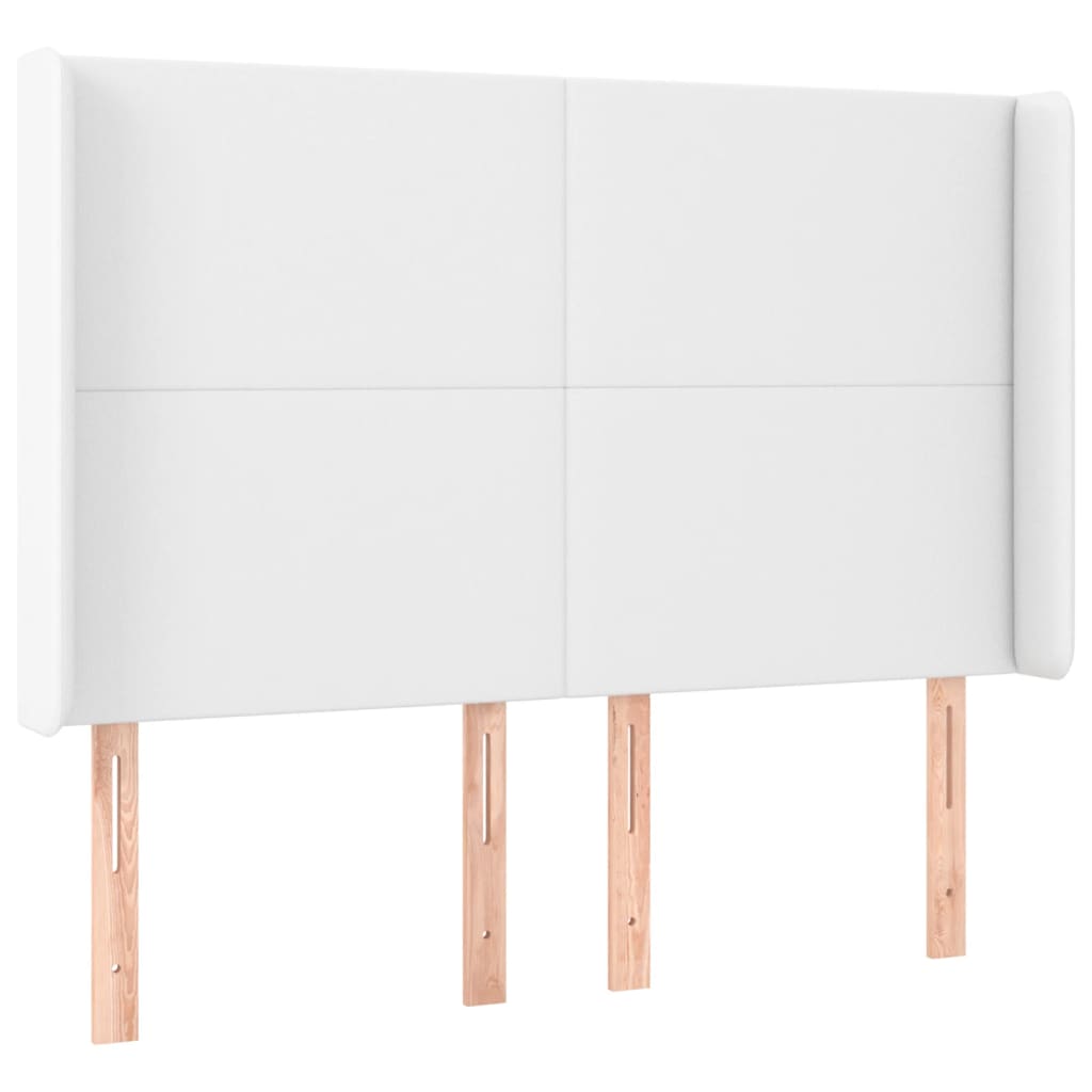 Kopfteil mit Ohren Creme 83x16x78/88 cm Kunstleder